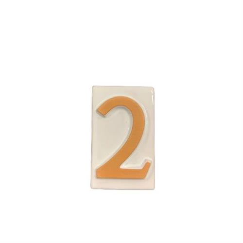 NUMERO CIVICO IN TERRACOTTA 2 CM.8,5H