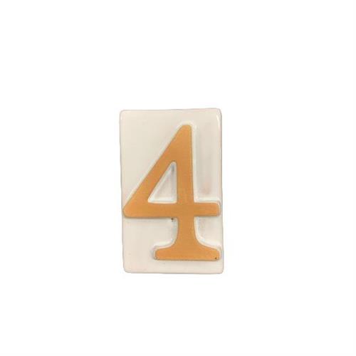 NUMERO CIVICO IN TERRACOTTA 4 CM.8,5H