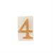 NUMERO CIVICO IN TERRACOTTA 4 CM.8,5H