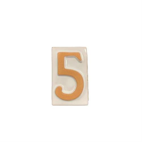 NUMERO CIVICO IN TERRACOTTA 5 CM.8,5H