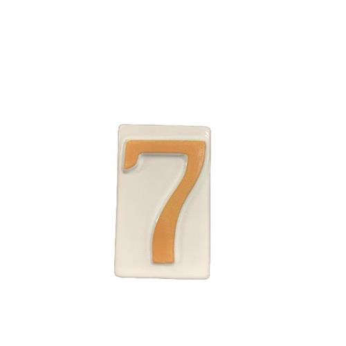 NUMERO CIVICO IN TERRACOTTA 7 CM.8,5H