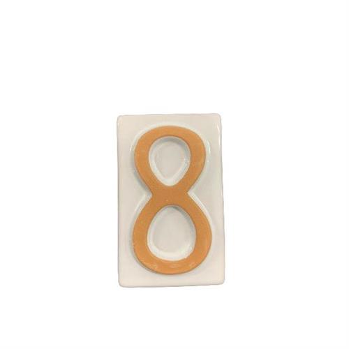 NUMERO CIVICO IN TERRACOTTA 8 CM.8,5H