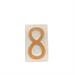 NUMERO CIVICO IN TERRACOTTA 8 CM.8,5H