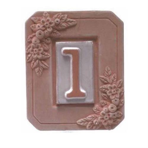 PORTANUMERO CIVICO IN TERRACOTTA 1 POSTO CM.13X16