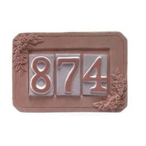 PORTANUMERO CIVICO IN TERRACOTTA 3 POSTI CM.24X16