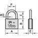 Fai By Viro - Lucchetto Rettangolare In Ottone Arco Lungo 64