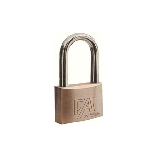 VIRO - Lucchetto rettangolare in ottone (50 mm) arco lungo -