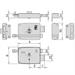 VIRO 1.7501.0714 Serratura ad Applicare Destra Entrata 40 mm