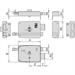 VIRO 7503SX - SERRATURA APPLICARE E60 SX C.714