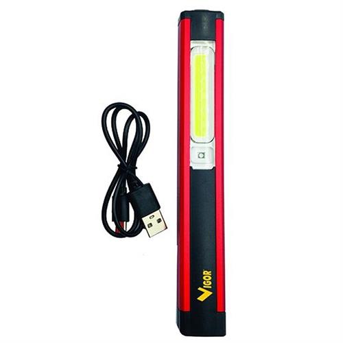 VIGOR TORCIA LED MAGNETICA SLIMMY LITIO A PENNA 3+1W 130LM