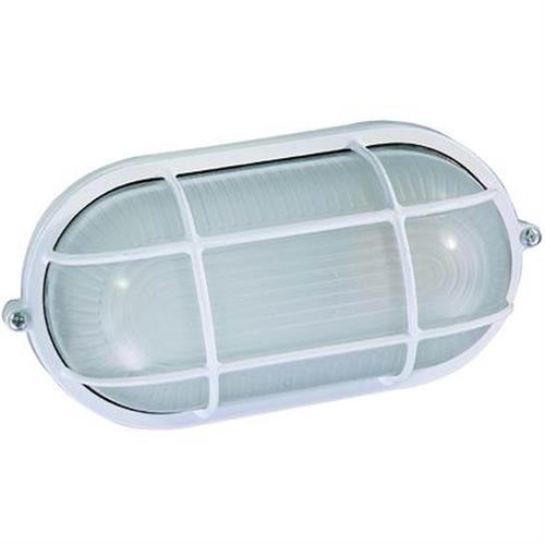 VIGOR PLAFONIERA ALLUMINIO OVO OVALE BIANCA 60 WATT 10,5x21x
