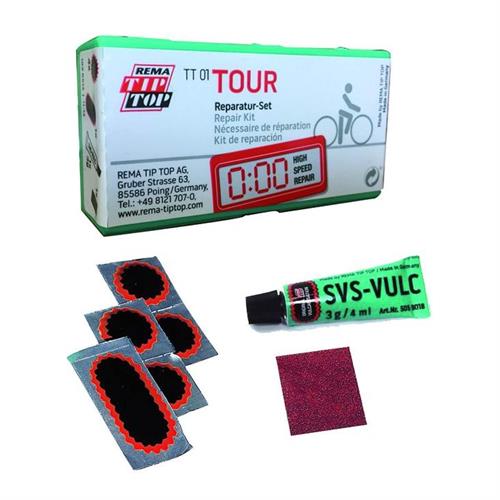 KIT RIPARAZIONE CICLI TIP-TOP TT-BIKE 01 TOUR BASE 7 PEZZI