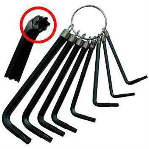 VIGOR SERIE CHIAVI A BRUGOLA TORX CON ANELLO T09-T40 (8 PEZZ