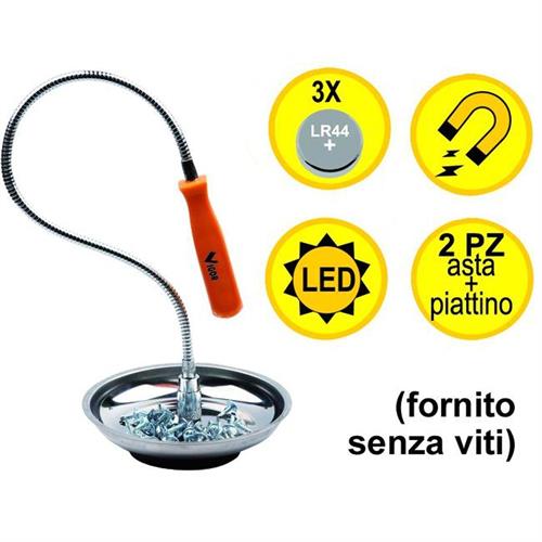 VIGOR ASTA MAGNETICA PRENDITUTTO FLEX CON VASCHETTA E LUCE L