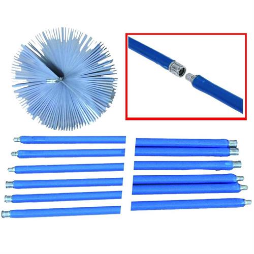 KIT SPAZZACAMINO VIGOR 6 CANNE 140CM (8,4M) DIA.200MM