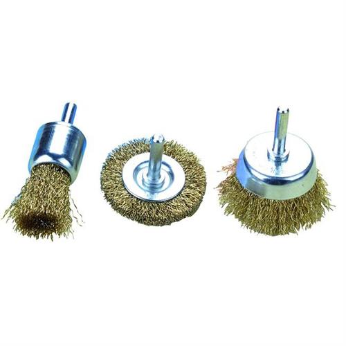 SPAZZOLE ACCIAIO VIGOR SET 3 PEZZI