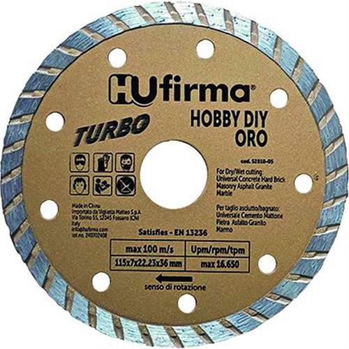 HU-FIRMA DISCO DIAMANTATO TURBO HOBBY-D ORO DIA.115MM