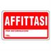 CARTELLO SEGNALE PLASTICA AFFITTASI 300X200MM