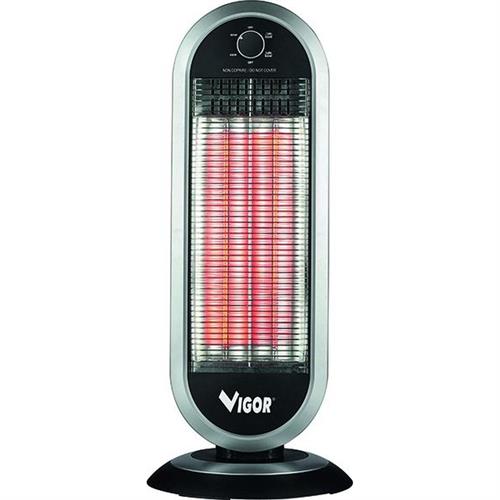 VIGOR STUFA OSCILLANTE CARBON KIRO DA PAVIMENTO 450/900W