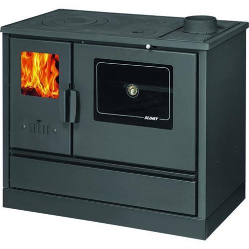 CUCINA BLINKY A LEGNA CON FORNO LINA-4020 PORTAVETRO ANTRACI