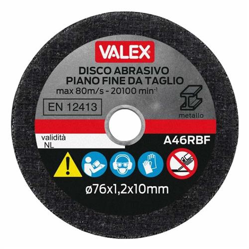 VALEX 1464740 - DISCO ABRASIVO TAGLIO METALLI D.76MM