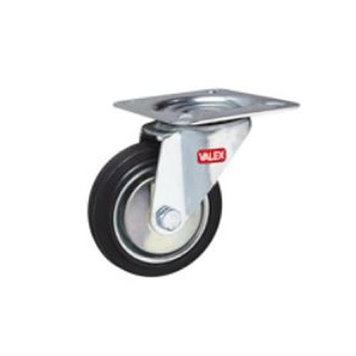 VALEX 1500206 - RUOTA IN GOMMA CON PIASTRA GIREVOLE diam.85M