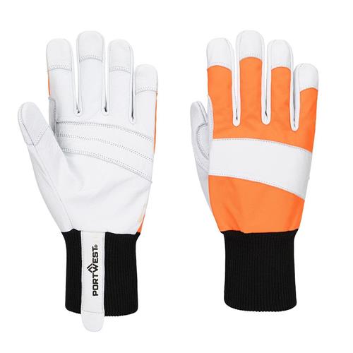 CHAINSAW 150 GOAT LEATHER GLOVE CLASS 1 ARANCIONE TG. L