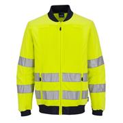 HI-VIS WORK MESH PANEL JACKET GIALLO/BLU NAVY TG. L