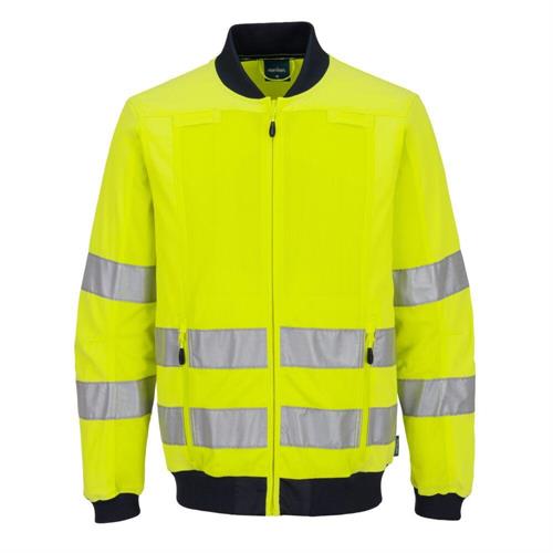 HI-VIS WORK MESH PANEL JACKET GIALLO/BLU NAVY TG.M