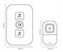 CAMPANELLO WIRELESS C/PULSANTE IP44 CR2032 CON PORTANOME