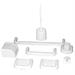 SET 8 PEZZI ACCESSORI BAGNO LINEA BELLA ABS - OFFERTA!