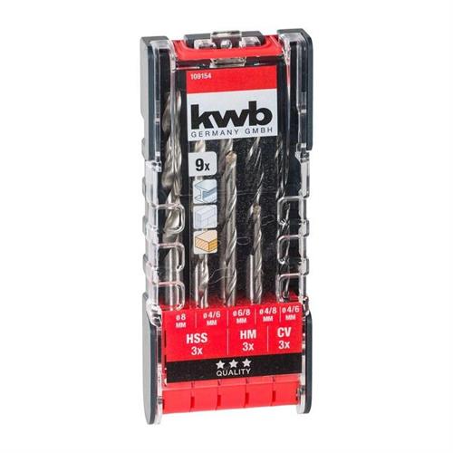 PROMO EINHELL/KWB 49109154 - SET 9 PUNTE MISTE LEG, MET. ED.