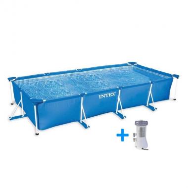 Intex 28274 - piscina rettangolare cm450x220x84, pompa filtro